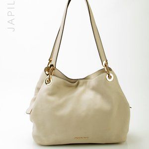 MICHAEL KORS PEBBLED IVORY LEATHER SHOULDER BAG PURSE